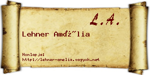 Lehner Amélia névjegykártya